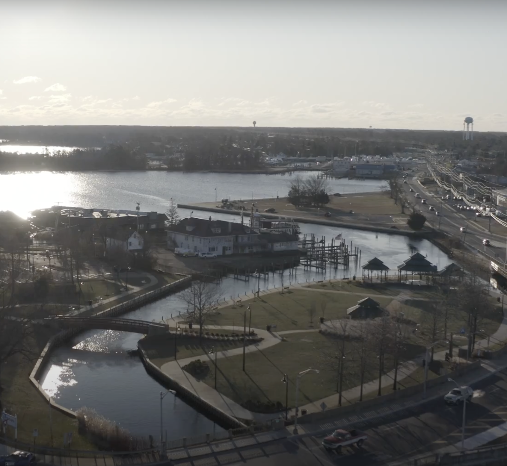 Drone view of Downtown Toms River